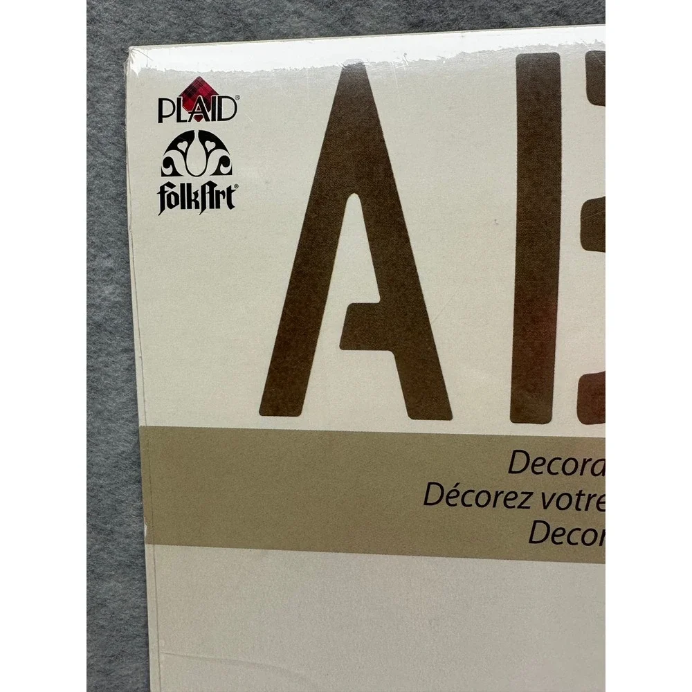 Plaid Stencil Decor‎ Alphabet Letter A 3.75 Inch Serif Font Reusable Template